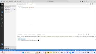 Hello World in Python and commit to git with VS code.