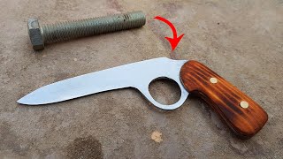 How to Make Pistol Shaped Knife out of Bolt