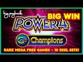 ULTRA RARE MEGA FREE SPINS! Power 4 G+ Champions Slot - BIG WIN SESSION!