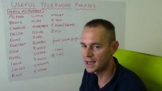 Using the NATO alphabet in English for phonecalls