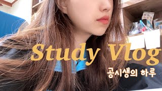 vlog | 공시생 브이로그 | 공시생의 하루 | 오늘은 뭐 먹지? | study with me 🏡