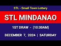 STL MINDANAO 1st draw result today 10:30AM result morning Philippines December 7, 2024 Saturday