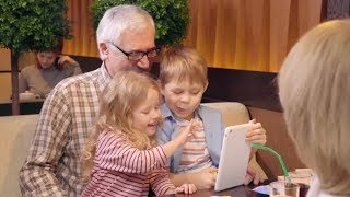 Kids and Grandfather Taking Selfie with Tablet | Stock Footage - Videohive
