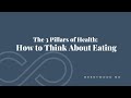 The 3 Pillars of Health: How to Think About Eating