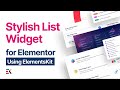 Stylish List Widget for Elementor | Elementskit | All-in-one addon for Elementor