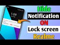 how to hide notification on lock screen realme || Realme mobile me lock screen par notification hide