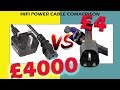 HiFi Power Cables £4 VS £4000 Compared and Blind A/B Demo'd Very interesting