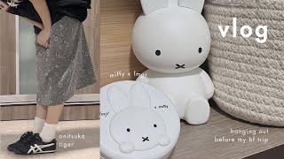 vlog: hanging out before his trip | miffy x fgmt | onitsuka tiger