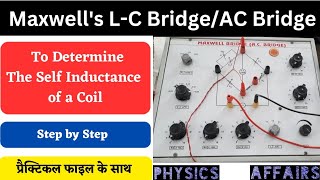 Maxwell LC Bridge Experiment | AC Bridge | Maxwell's Inductance Capacitance Bridge Experiment