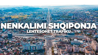 NENKALIMI SHQIPONJA, LEHTESOHET TRAFIKU | 4K DRONE VIDEO, TIRANA 2021