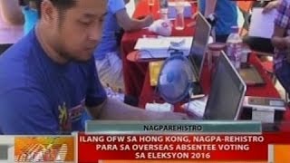 Ilang OFW sa Hong Kong, nagpa-rehistro para sa Overseas Absentee Voting sa eleksyon 2016