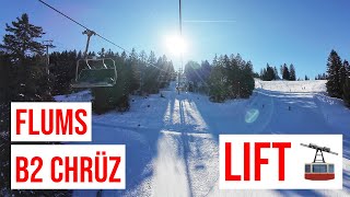 Flumserberg, B2 Chrüz SKI LIFT (4-Seater Chairlift) #2 🚠🇨🇭