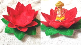 Lotus aasan for God and goddess |pooja room decoration ideas | thaamarai beedam seivathu eppadi