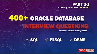 Oracle Database Interview Questions -PART 30 | SQL PLSQL Interview Questions and Answers.