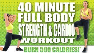 40 MINUTE FULL BODY STRENGTH AND CARDIO WORKOUT! 🔥BURN 500 CALORIES!* 🔥with Sydney Cummings