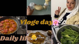 روتين تحفيزي لأم جديدة 🌸🏚️A day In  My life 😍الغداء 👩‍🍳