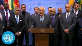 (EN/AR) Arab Group & Islamic Group on the Middle East - Media Stakeout | UN Security Council