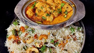 Chicken gravy  kaju rice  quick and easy recipe Eid special recipe