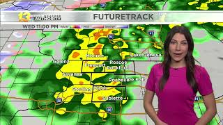 Afternoon brings showers with some dry time, Midday Forecast 3/30/22