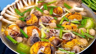 cách làm LẨU HỘT VỊT LỘN NẤU NẤM ngọt ngon hấp dẫn rất bổ dưỡng