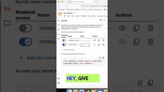 How to Use Secrets in Google Colab (Easy Tutorial) #coding #programming #googlecolab
