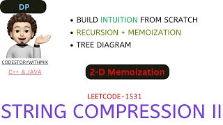 String Compression II | Recursion | 2-D Memoization | Leetcode 1531