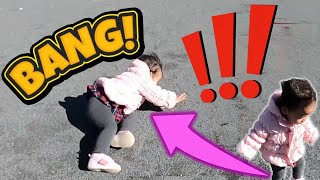 【衝撃映像】強風で赤ちゃんが倒れる瞬間 | Impact video. The moment the baby collapsed with a strong wind - MomoPiyoShow