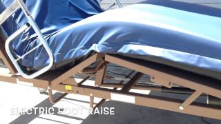 Medline MDR10704 Bariatric Full Electric Bed With Bariatric Foam Mattress