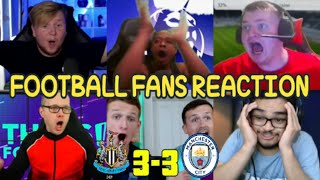 FOOTBALL FANS REACTION TO NEWCASTLE UNITED 3-3 MANCHESTER CITY | FANS CHANNEL