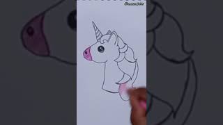 #shorts #unicorndrawing | Creative Unicorn Face Drawing |