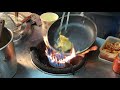 egg burned fried noodles 噴火炒麵 taiwanese street food