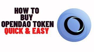 How to buy opendao token on trustwallet