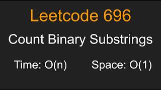Count Binary Substrings - Leetcode 696 - Python
