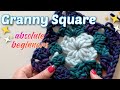 EASY Beginner Granny Square Crochet Tutorial 🧶 How to Crochet for Beginners
