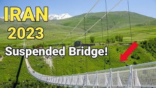 IRAN today 2023 - walking in Suspended Bridge | Meshgin Shahr city