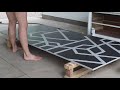 painting a geometric floor design fast diy geometric modern design on wood porch