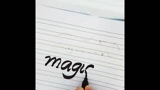 'magical' brushpen calligraphy .#satisfying #relaxing #penmanship #short #cursive
