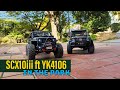 1/10 Scale Jeep Wrangler SCX10iii and Benz Brabus YK4106prp Cruising on the Park