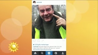 Dagens instagram: Steffos blodiga panna - Nyhetsmorgon (TV4)