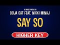 Doja Cat feat. Nicki Minaj - Say So | Karaoke Higher Key