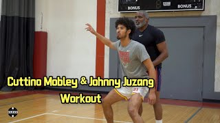 Cuttino Mobley \u0026 Johnny Juzang Workout | Post up,  Catch and Shoot Footwork