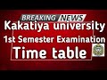 Kakatiya university Examination Time Table 2021 || 1st Semester Exams August 2021 || PG Exams 2021