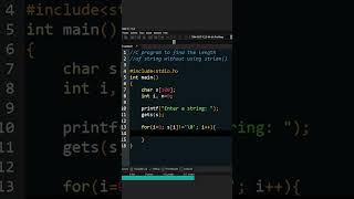 C Program to find the length of a string without using strlen() function. #c #cprogramming #fyp #fyp