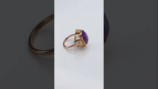 Kaliky.com  Russian Soviet Rose Gold Ring 14K Alexandrite Ruby Emerald Sapphire Zircon 585 vrc043