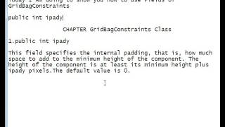 Java Programming Tutorial -GridBagConstraints-37- public int ipady