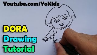 How to draw Dora