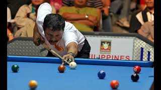 Efren Reyes versus Jimmy Wetch Efren best stricks the pool magician.