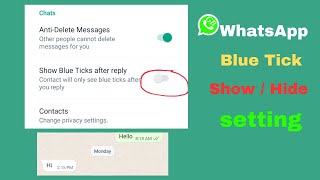 GB WhatsApp blue tick Hide & Show || GB WhatsApp settings 2023 in English || Enable & Disable