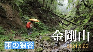 金剛山　雨の狼谷