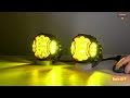 auxbeam® v ultra series 5 inch 172w led side shooter amber pod lights with amber drl